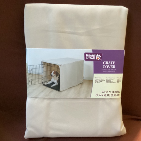 Heart To Tail Crate Cover Cream Color NEW - Picture 5 of 8